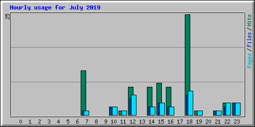Hourly usage for July 2019