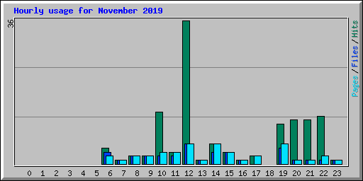 Hourly usage for November 2019
